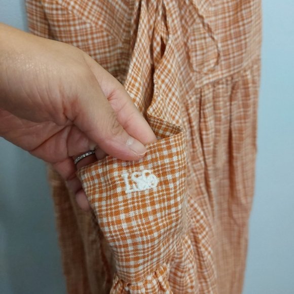 Levi's Linen Amilijia Dress Gingham Medium New - Picture 7 of 10